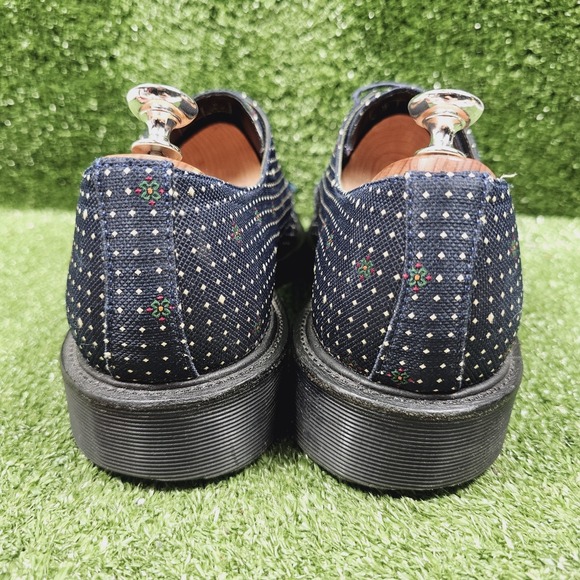 Dr.‎ Martens 1461 Navy Blue Polka Dot Casual Shoes Made in England Mens Size 11 - Picture 5 of 11